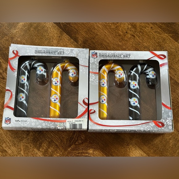 Kohl's Other - Blown glass candy cane Ornament set
Steelers
2 boxes